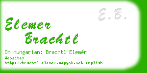 elemer brachtl business card